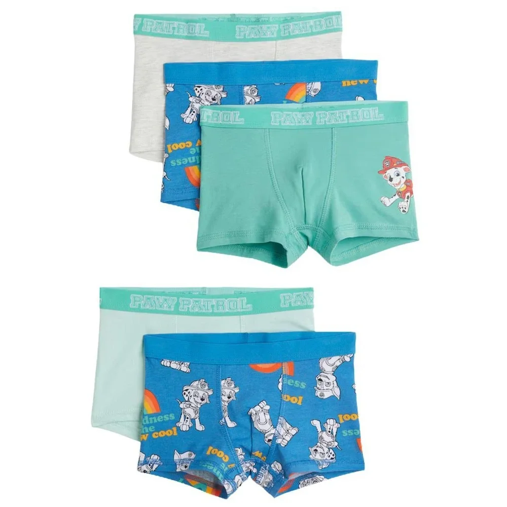 NEW H&M X Paw‎ Patrol 100% Cotton Chase Kids Toddler Boxer Brief Underwear 4-6Y